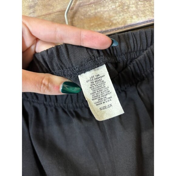 Signature by Delta Burk Two Piece Outfit 2X Braid Mirror Trim T-Shirt Capri Pant - Picture 7 of 8